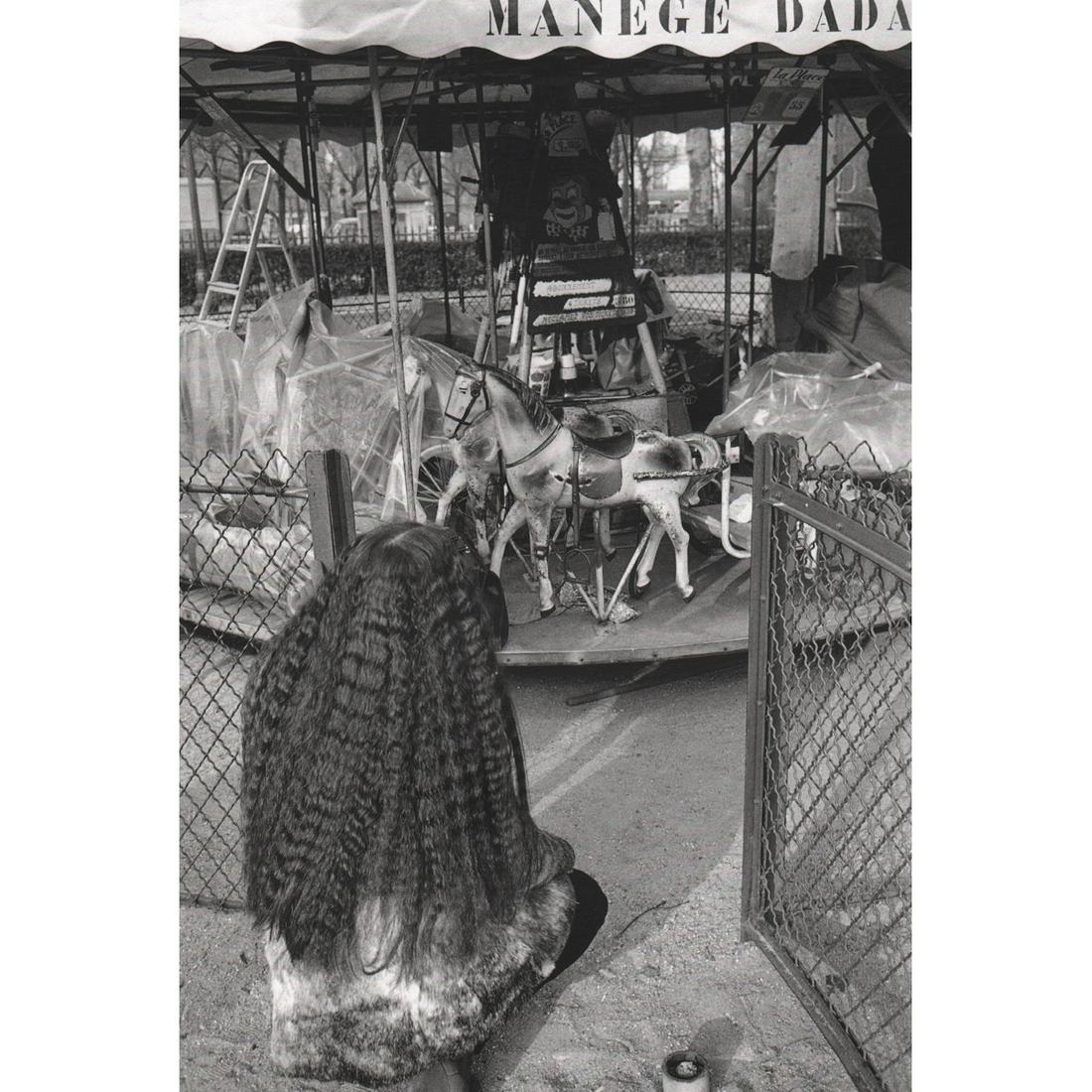 EDOUARD BOUBAT - Manege Dada: No Reserve! Artist: EDOUARD BOUBAT Print Title: Manege Dada, jardin du Luxembourg, 1980 Medium: Photo-lithograph Printing Date: 1990's Printed in France Image Size approx: 10.5 x 7 inches Edouard Boub