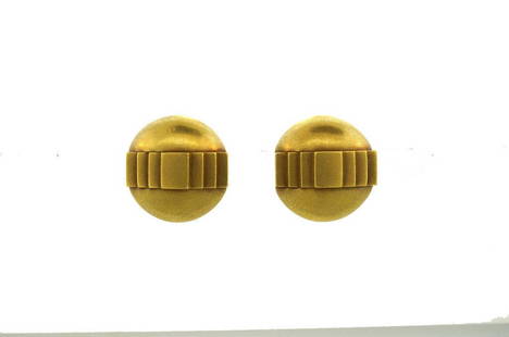 SUPER STYLISH YELLOW GOLD CLIP-ON EARRINGS BY: M JT00 Yellow Gold Clip-on Earrings by Kiselstein-Cord These earrings were made by a famous designer Kiselstein-Cord circa 1976. It is made of high quality 18k yellow gold. The design is very edgy