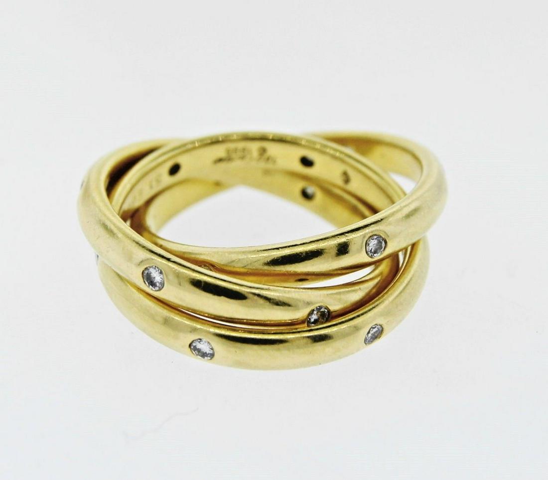 NICE Cartier TRINITY COLLECTION 18k Gold & Diamond Ring (1 of 3)