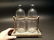 Pharmacy Apothecary Stand w 2 Glass Bottles - 3