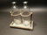 Pharmacy Apothecary Stand w 2 Glass Bottles - 8