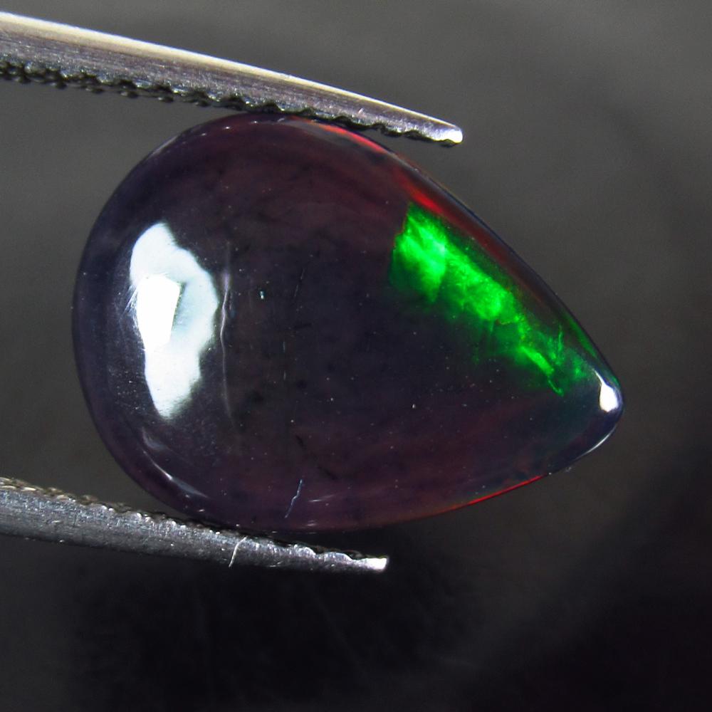 2.33 Ct Geuine Ethiopian Fire Black Opal Oval Cab (1 of 3)