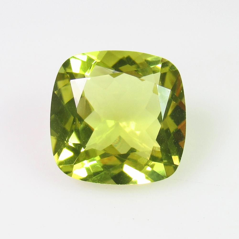 5.68 Ct Genuine Lemon Quartz Cushion Cut: No Reserve! Title: 5.68 Ct Genuine Lemon Quartz Cushion Cut Stone Clarity: VVS Gemstones: Natuarl Lemon Quartz Carat Weights: 5.68 Size/Dimensions: 12.00 x 12.00 x 6.80 mm Additional Information: Top 