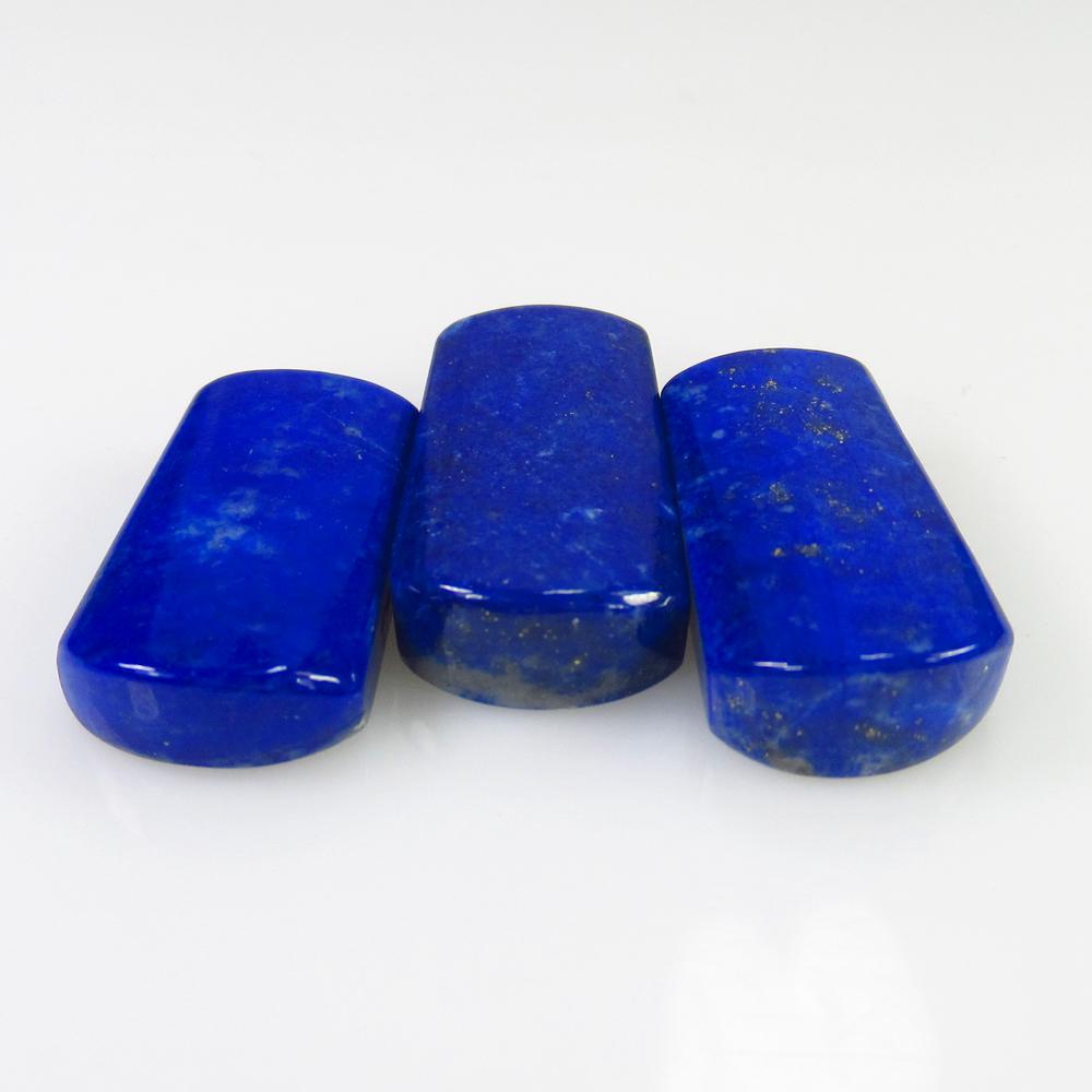 28.11 Ct Genuine 3 Drilled Blue Lapis Lazuli Fancy Set (1 of 2)