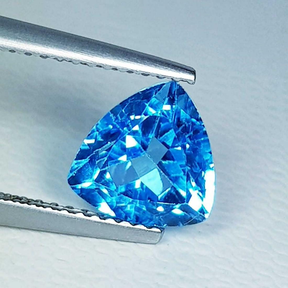 2.42 ct Natural Swiss Blue Topaz Triangle Cut (1 of 5)