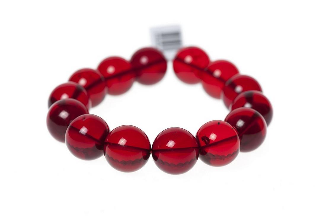 Precious Ruby Red Amber Bracelet (1 of 1)