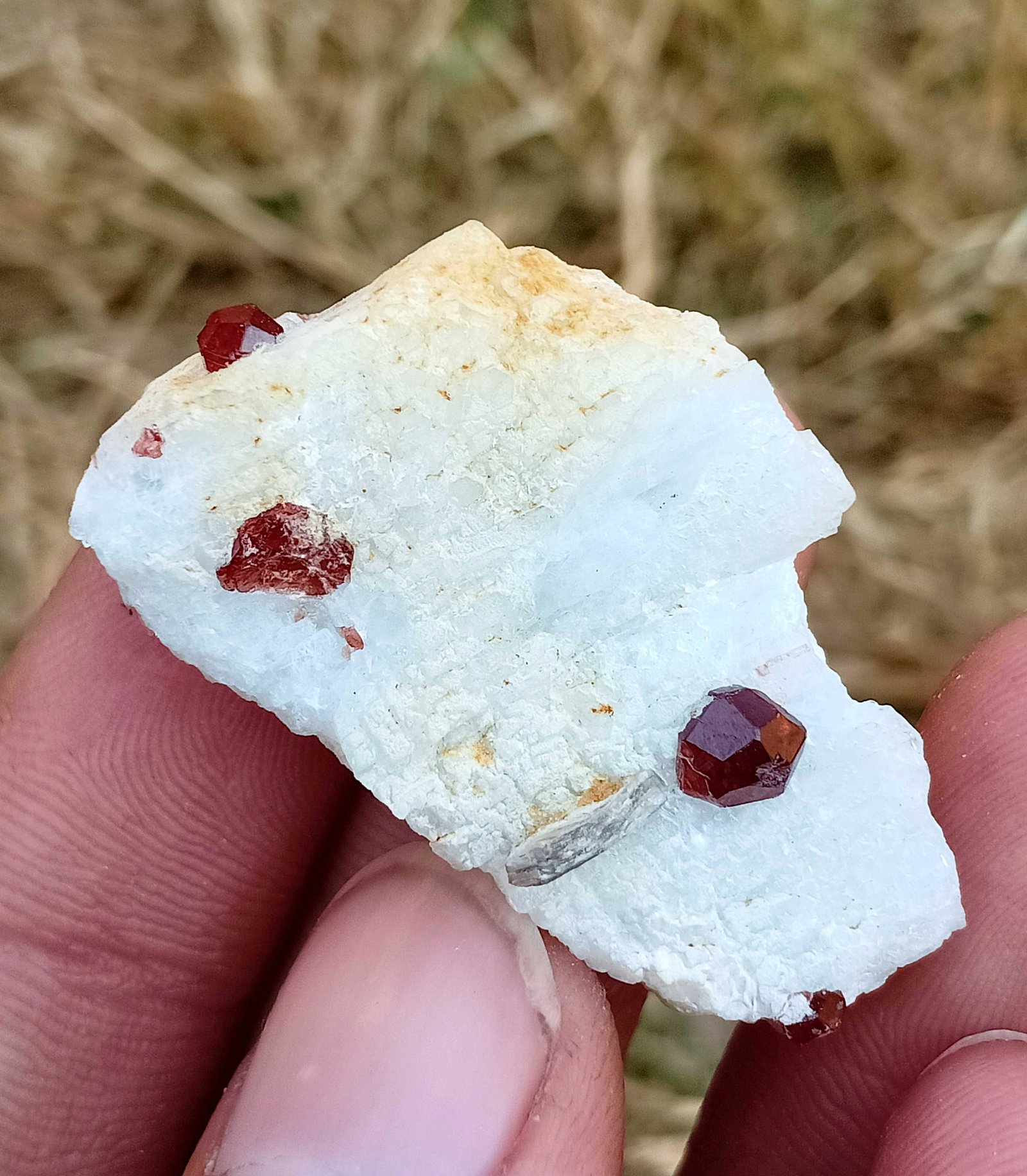 15 Gram Beautiful Natural Garnet Specimen: Title: 15 Gram Beautiful Natural Garnet Specimen Treatment: Natural Gemstone: Garnet Weight: 15 Gram Size/Dimensions: 35x24x13 mm Origin: Pakistan Reserve: $10.00 Shipping: Domestic: Flat-rate of $15.