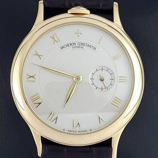 Vacheron Constantin - Patrimony 18k Yellow Gold, Manual: Brand: Vacheron Constantin Model: Patrimony 18k Yellow Gold, Manual Wind Reference Number: Ref: 92012 Gender: Men Period: 1990-1999 Movement: Manual winding Case material: Yellow gold Material