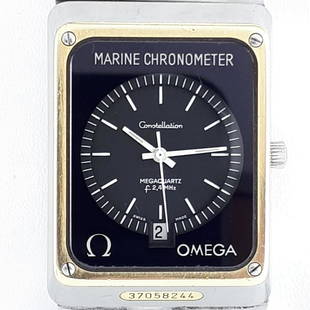 Omega - Constellation Marine Chronometer - Ref:: Brand: Omega Model: Constellation Marine Chronometer Reference Number: 198.0082 Gender: Men Period: 1970-1979 Movement: MegaQuartz Case material: Gold/Steel Material fineness: 18 kt. Type: