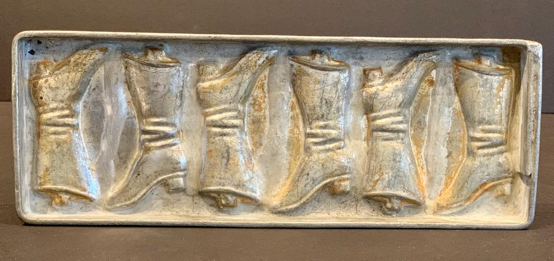 Rare Early ‘flattie’ Boots Chocolate Mold, c. 1890 (1 of 4)