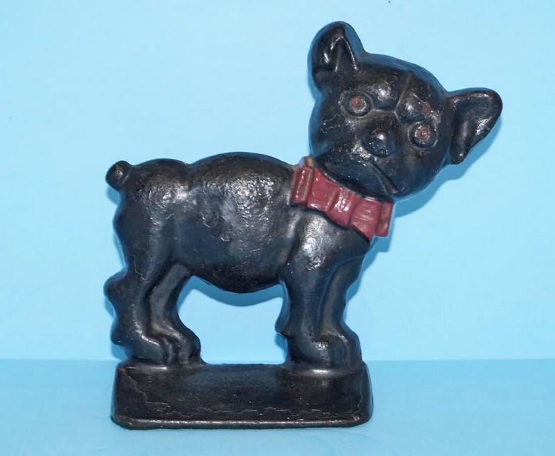 Antique Whimsical Dog w/ Bow Cast Iron Doorstop (1 of 4)
