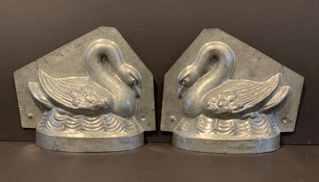 Early 20thc Swan Chocolate Mold, 2-piece (1 of 3)