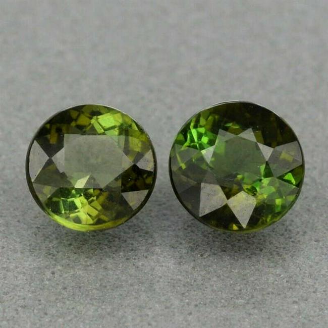 1.39 ct natural green tourmaline pair (1 of 2)