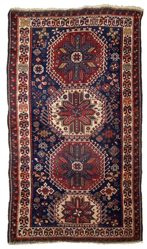 Handmade antique Caucasian Kuba rug 3.5' x 5' (106cm x (1 of 1)