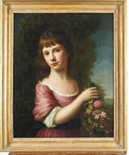 Nathaniel Hone Portrait of Ann Anderson as "Flora": I have great pleasure in offering for sale this beautiful portrait, by Nathaniel Hone, the elder. 18th century. The painting is of Ann Anderson, wife of Alexander Balmanno. She is dressed as 'Flora'