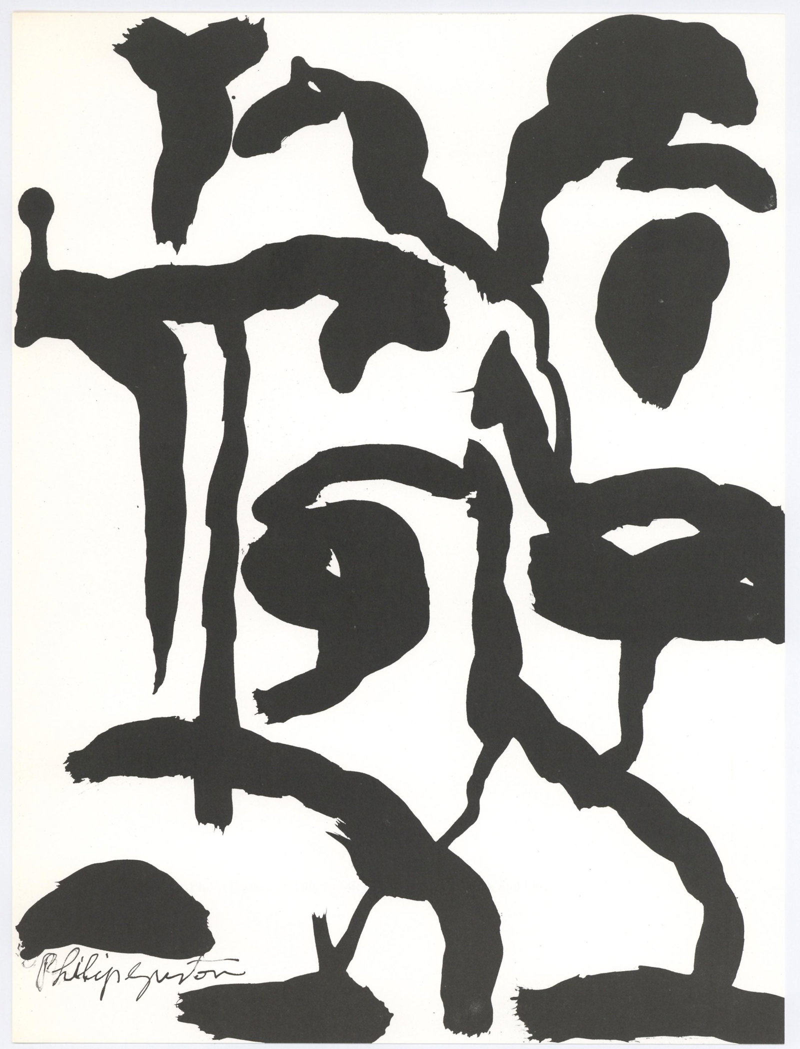 Philip Guston lithograph, 1967 (1 of 2)