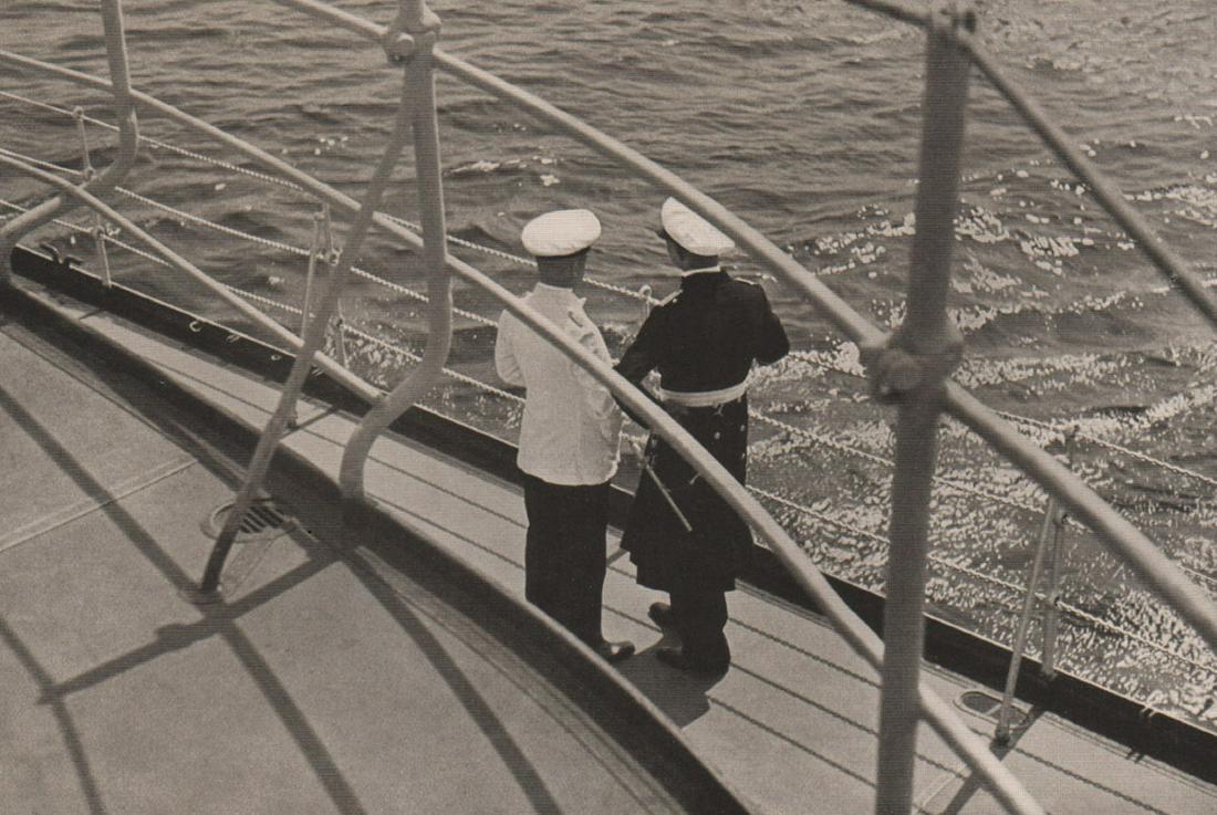 WERNER BEUCKE - Talk at the Railing: Artist: WERNER BEUCKE Print Title: Talk at the Railing Printing Date: 1930Â’s Medium: Photoengraving Printed in: Germany Image Size: 4 x 6Â” Reserve: $20.00 Shipping: Domestic: Flat-rate of $15.