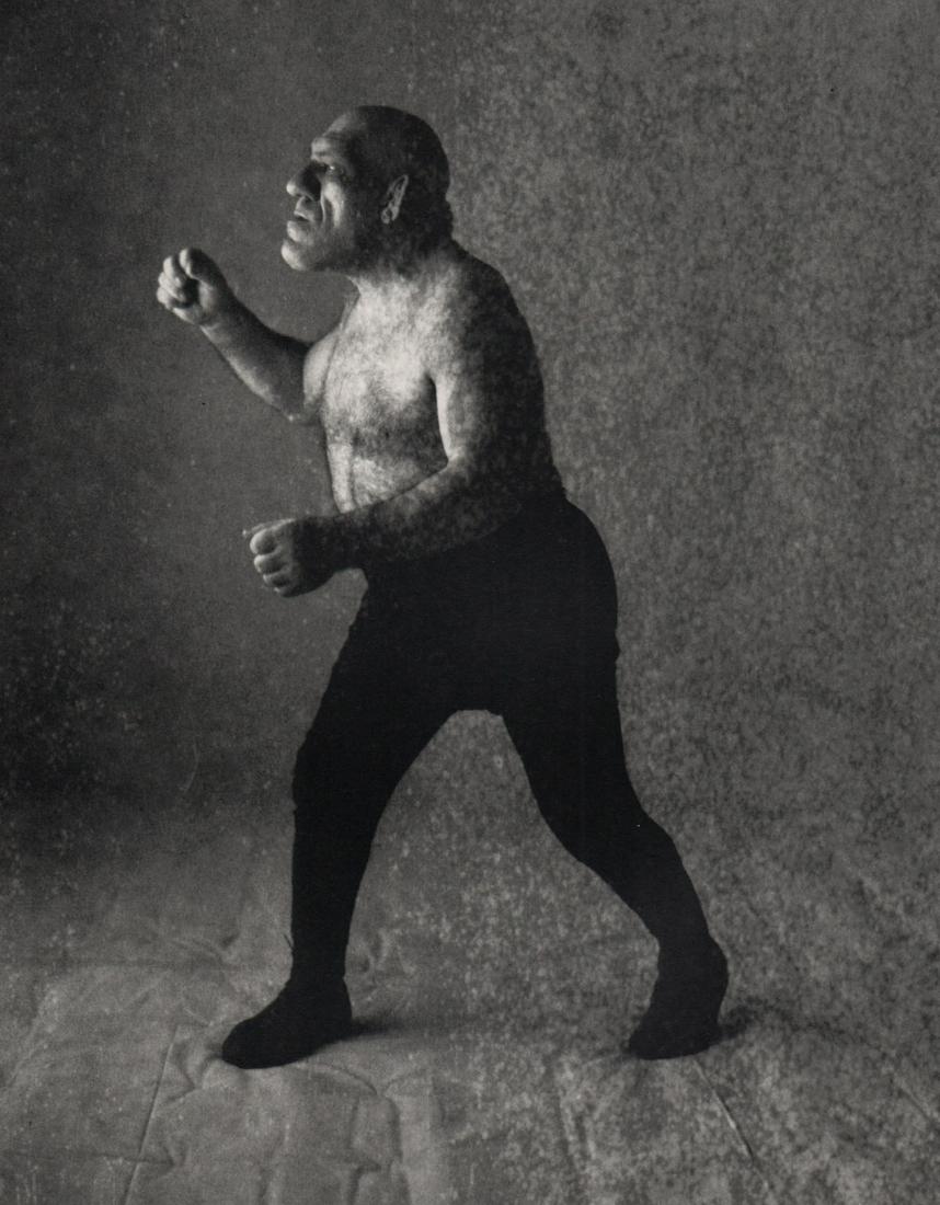 IRVING PENN - The Angel (Shrek was modeled after him): Artist: IRVING PENN Print Title: The Angel (Shrek was modeled after him) NY, 1946 Medium: Quad-tone Photoengraving Printed 1990’s in the US Image size (inches) approx. 9 x 7.5 Irving Penn was an Ame