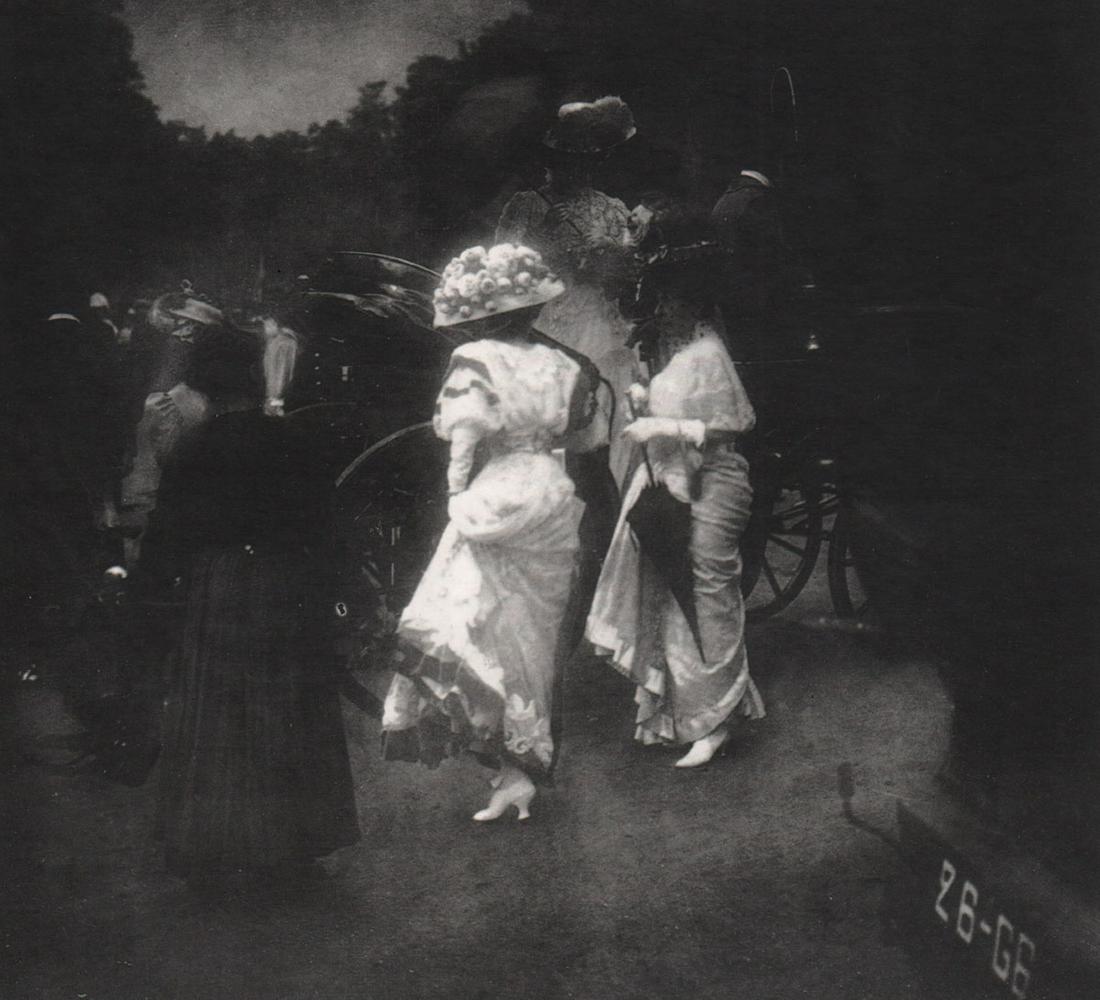 EDWARD STEICHEN - Le jour du steeple-chase apres la: Artist: EDWARD STEICHEN Print Title: Le jour du steeple-chase apres la course, 1905 Printing Date: 1980’s Medium: Photo-lithograph Printed in: France Image Size: approx. 6 x 6.5 ” Reserve: $25.00