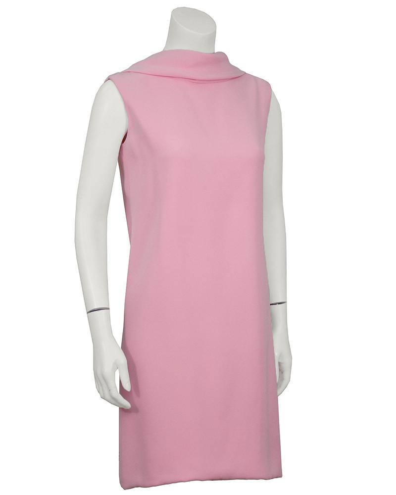 Norman Norell Pink Silk Scoop Back Mini Dress (1 of 5)