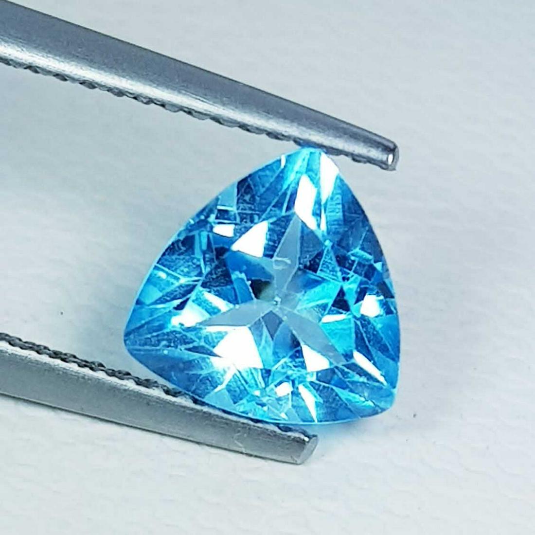 2.10 ct Natural Swiss Blue Topaz Triangle Cut (1 of 5)