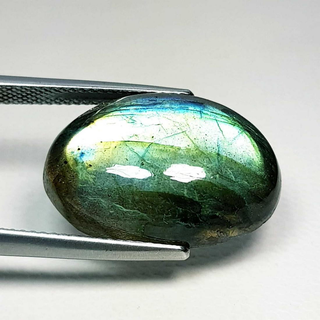 15.32 ct Natural Labradorite: No Reserve! Title: 15.32 ct Natural Labradorite Color/Clarity: Opaque Gemstones: Gemstones Carat Weights: $15 Size/Dimensions: 20.90 x 14.40 x 6.30 Additional Information: Oval - USA Shipping: Worldw