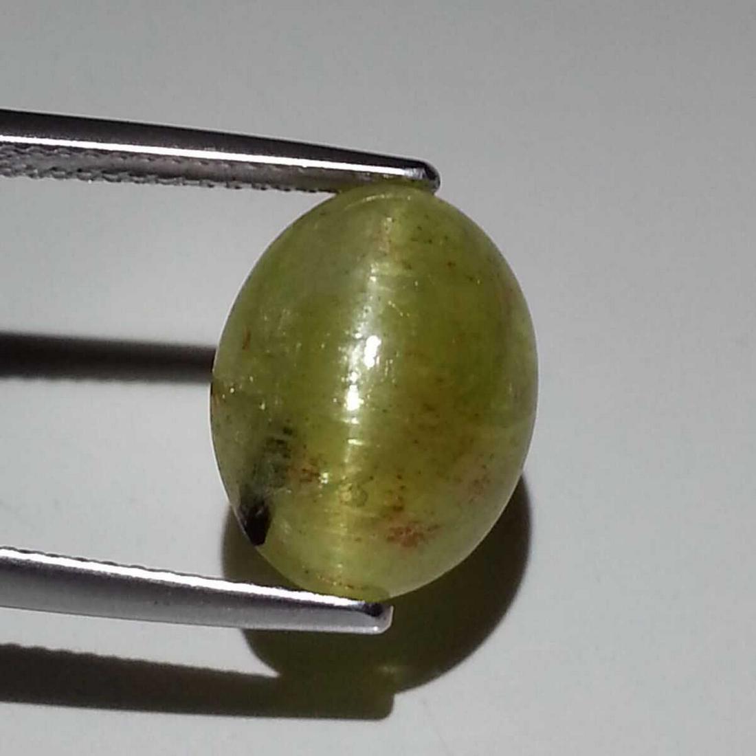 9.74 ct Natural Apatite cat's Eye: No Reserve! Title: 9.74 ct Natural Apatite cat's Eye Color/Clarity: Semi Transparent Gemstones: Loosegemstone Carat Weights: $10 Size/Dimensions: 13.20 x 10.30 x 8.50 Additional Information: Oval - Jh