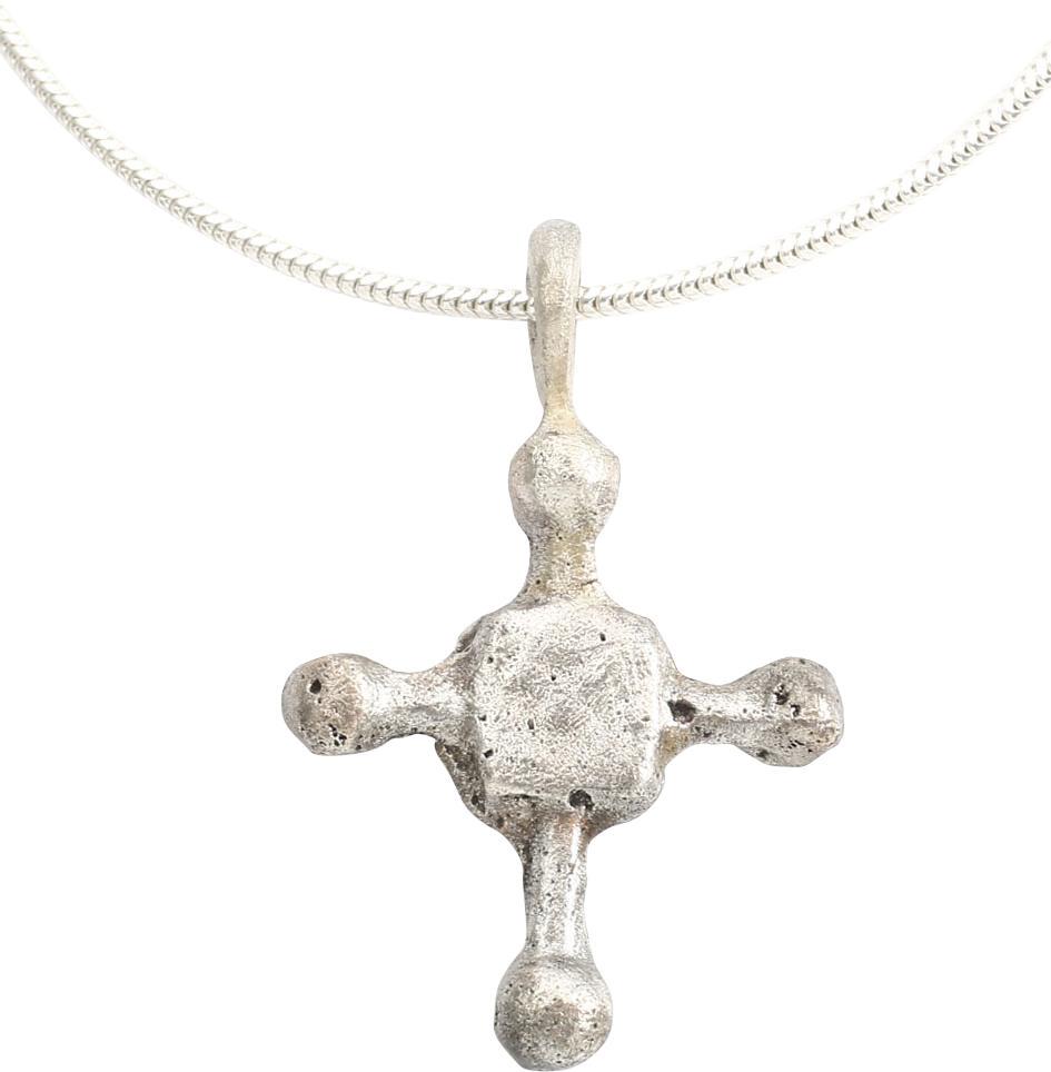 MEDIEVAL CHRISTIAN CROSS C.800-1000 AD.: Carolingian, the period of Chrlemange. The emergence from the Dark Ages is embodied in the rise to power of the Frankish King, Charlemagne in 768 (founder of the Holy Roman Empire after 800) followed 