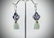 925 SS Cocktail Earrings w Jade, Amethyst & CZs