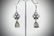 925 SS Cocktail Earrings w Jade, Amethyst & CZs - 3