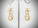 Double Drop Flower Earrings w Red Garnet & Amethyst - 3