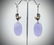 Elephant Earrings w Violet Jade & Pink Amethyst - 2