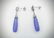 Sterling Silver Amethyst & CZ Earrings w Dangly Violet - 2
