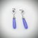 Sterling Silver Amethyst & CZ Earrings w Dangly Violet - 3