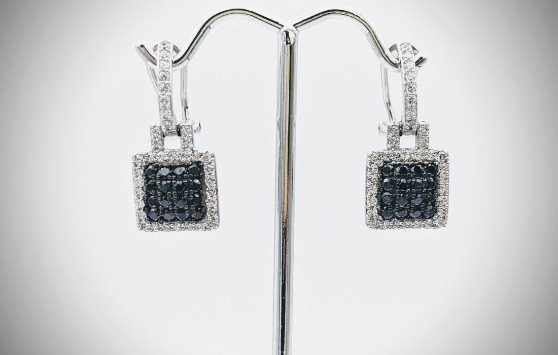 Sterling Silver Cubic Zirconia & Spinel Cocktail: Title: Sterling Silver Cubic Zirconia & Spinel Cocktail Earrings Brand: Jean Lin Collection Metal Purity: 925 Sterling Silver Gemstones: Cubic Zirconia & Spinel Carat Weights: Each Earring has 36 Roun