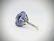 Sterling Silver Sz 7 Violet Jade & Amethyst Ring - 3