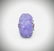 Sz 7 Fawn Engraved Violet Jade Ring w Rubies, Spinel &