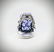 Sz 7 Fawn Engraved Violet Jade Ring w Rubies, Spinel & - 3
