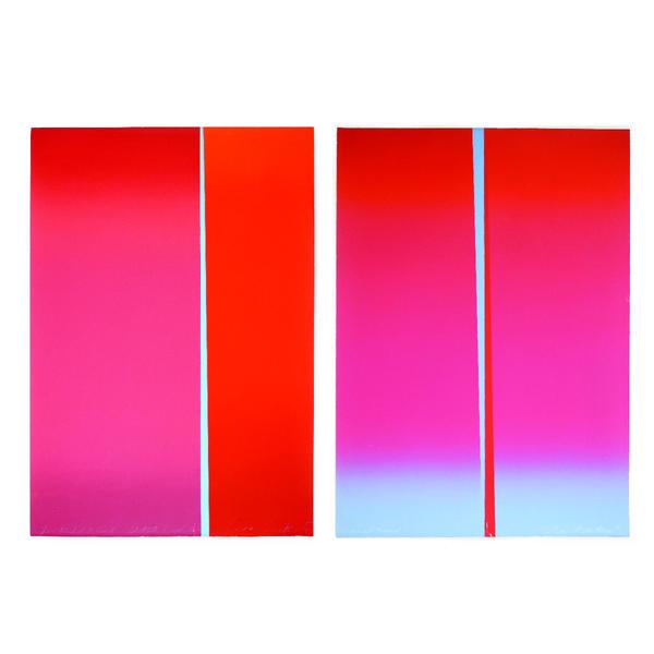 Pair of Leon Berkowitz Abstract Serigraphs (1 of 8)