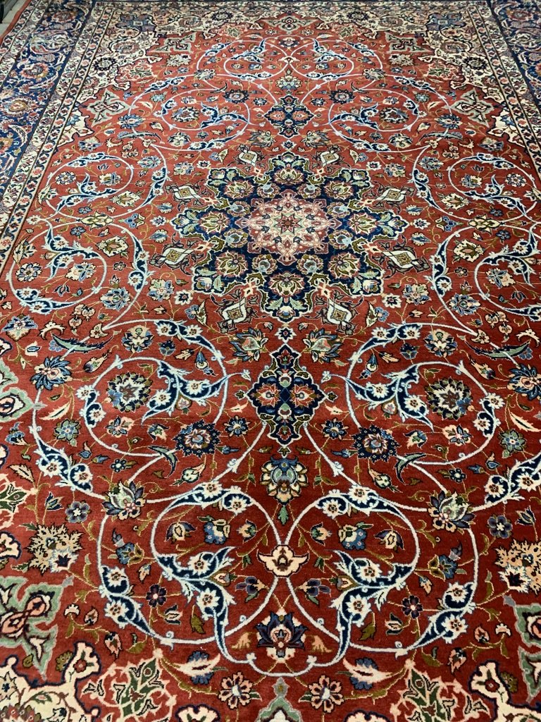 Very Fine Semi Antique Hand Woven Persian Esfahan 14.7x (1 of 17)