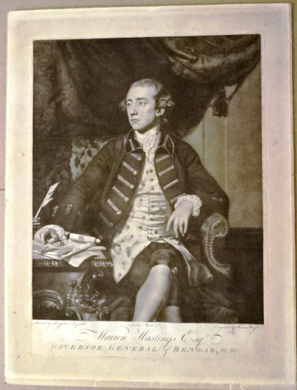 1777 Mezzotint Engraving Thomas Hastings Colonial India (1 of 2)