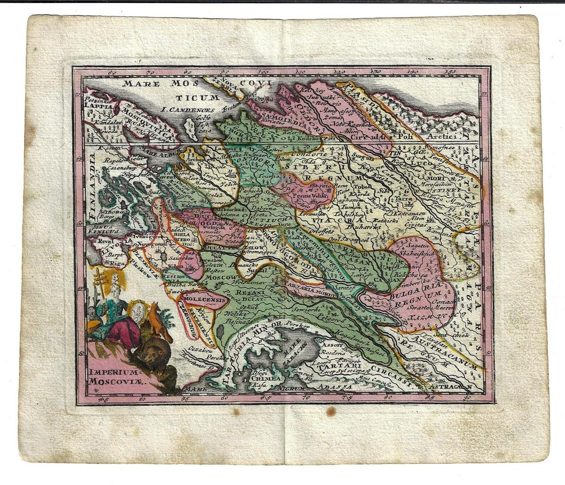 18th C Map of Imperial Russia Handcolored (1 of 1)