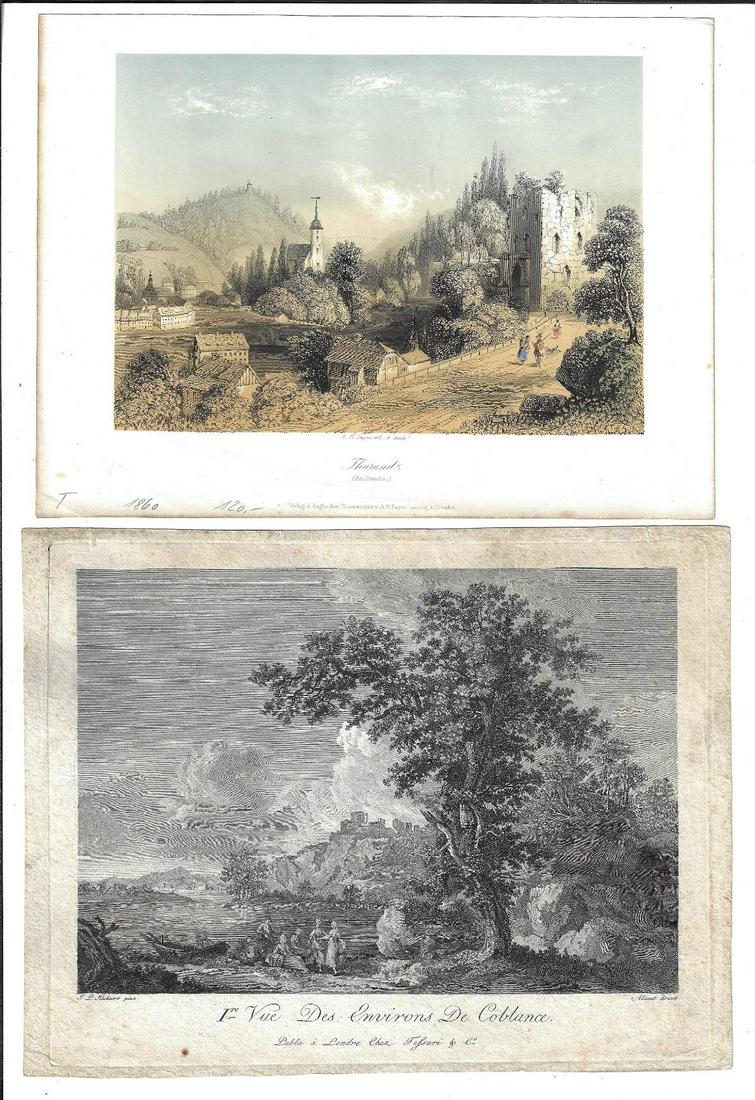 TWO Engravings European Landscapes (1 of 1)