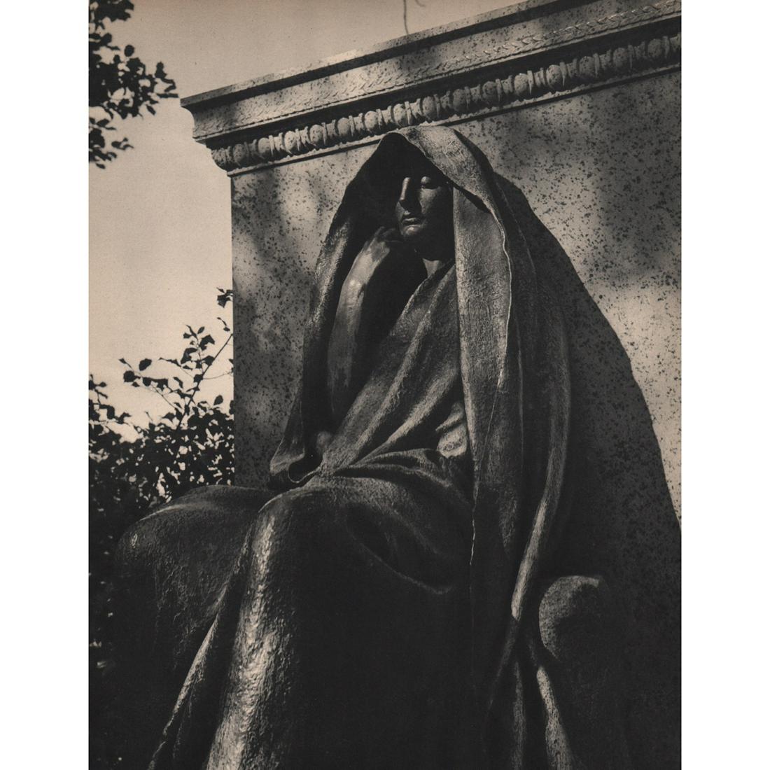 MARIO BUCOVICH - Memorial to Mrs. Henry Adams: Artist: MARIO BUCOVICH Print Title: Memorial to Mrs. Henry Adams Medium: Sheet-fed Gravure Printing Date: 1930's Printed in the USA Image Size approx: 10.25 x 8 inches Mario von Bucovich (1884-1944) w