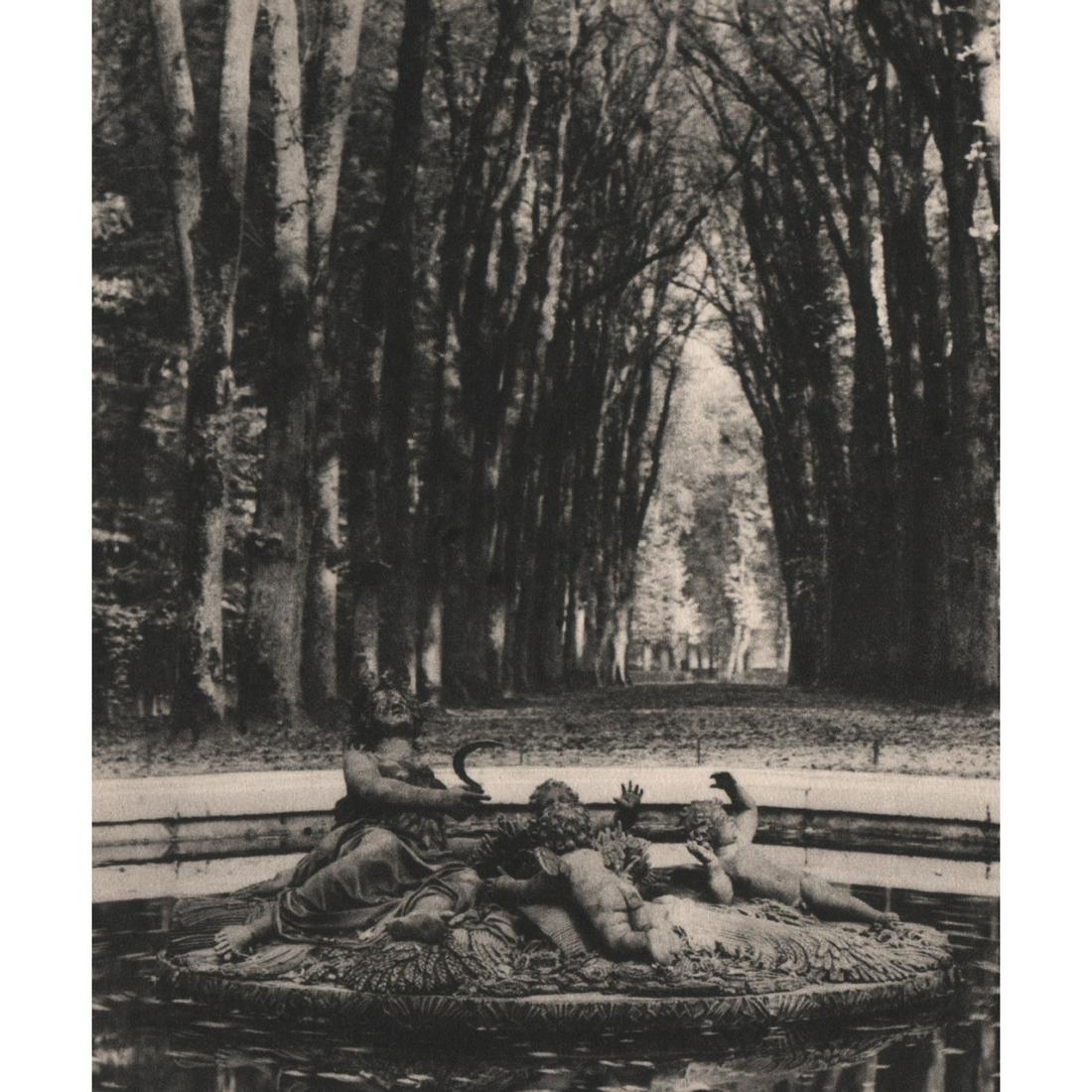 ANDRE KERTESZ - In the Gardens of Versailles: Artist: ANDRE KERTESZ Print Title: In the Gardens of Versailles Medium: Sheet-Fed Gravure Printing Date: 1940's Printed in the USA Image size approx. 7 x 5.5 inches Andre Kertesz (1894-1985) born Kert