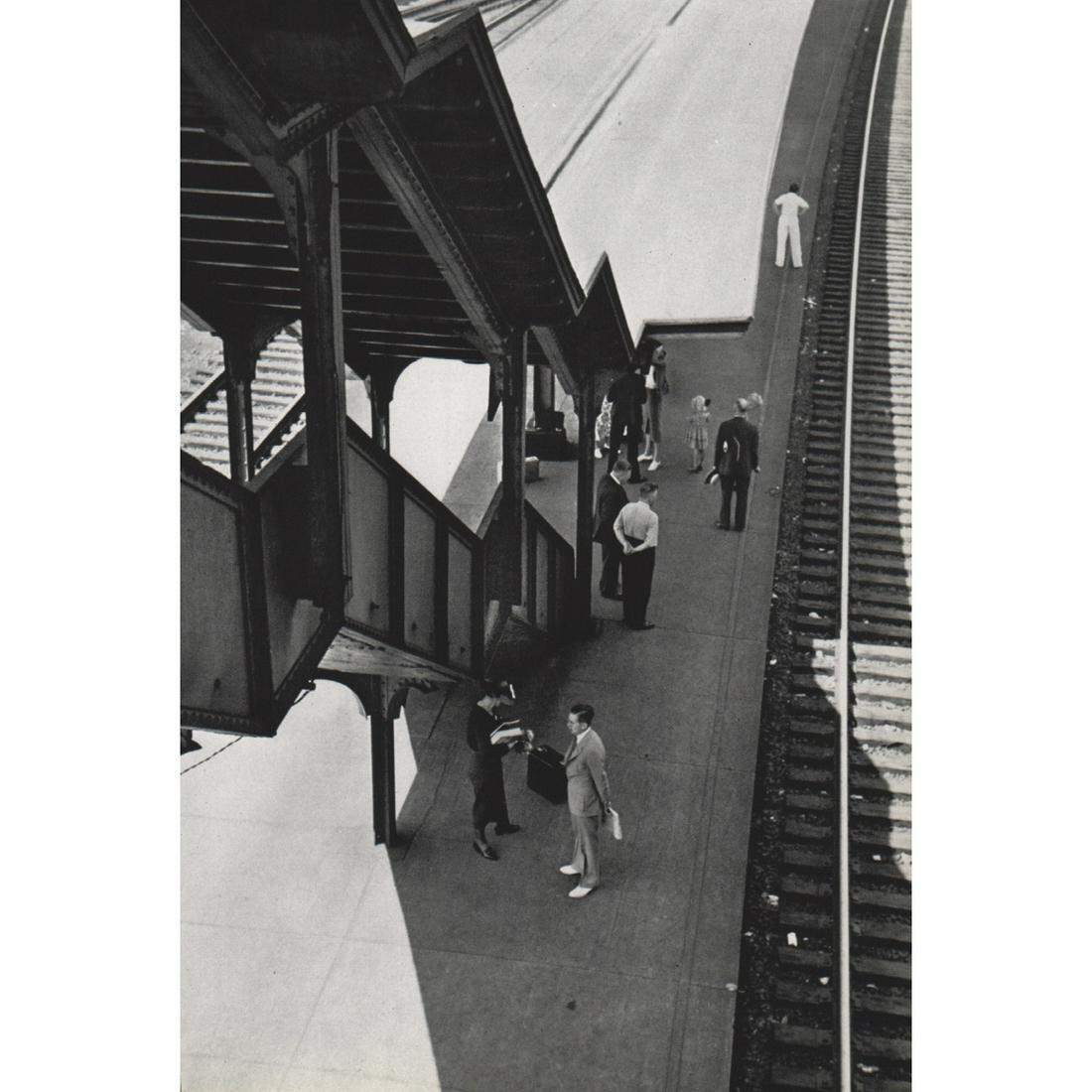 ANDRE KERTESZ - Railroad Station, 1937: Artist: ANDRE KERTESZ Print Title: Railroad Station, 1937 Medium: Sheet-Fed Gravure Printing Date: 1960's Printed in the USA Image size approx. 7.5 x 5.25 inches Andre Kertesz (1894-1985) born Kertesz