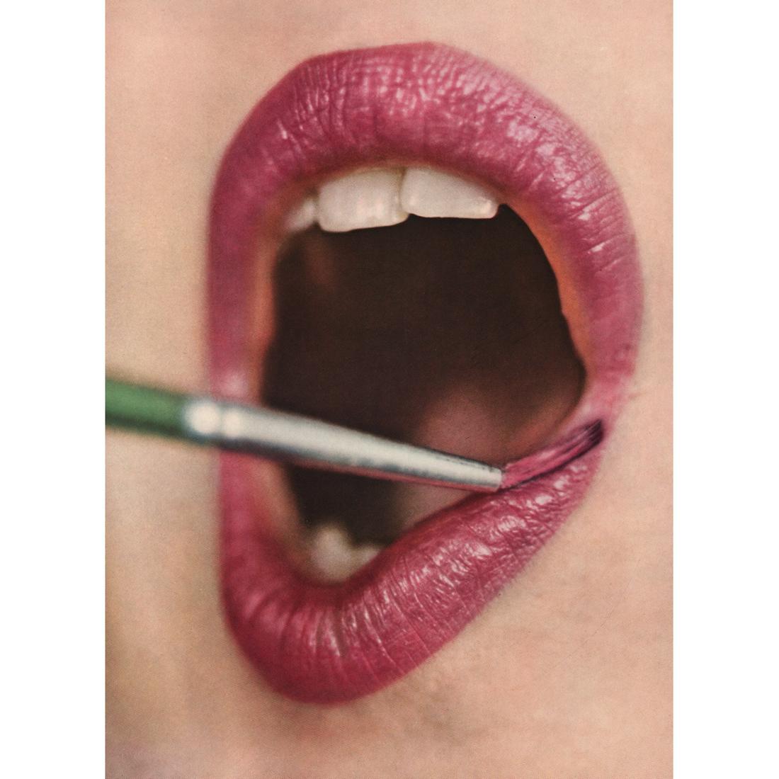 IRVING PENN - Lipstick: Artist: IRVING PENN Print Title: Lipstick Medium: Color Photo-Lithograph Printing Date: 1960's Printed in Switzerland Image Size: 12.5 X 9.25 inches Irving Pennwas an American photographer known for h