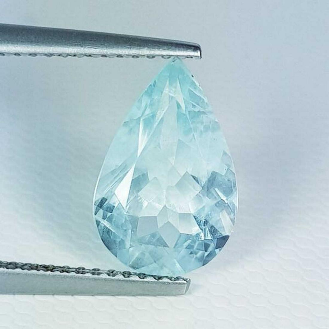 2.55 ct Natural Aquamarine Pear Cut (1 of 6)