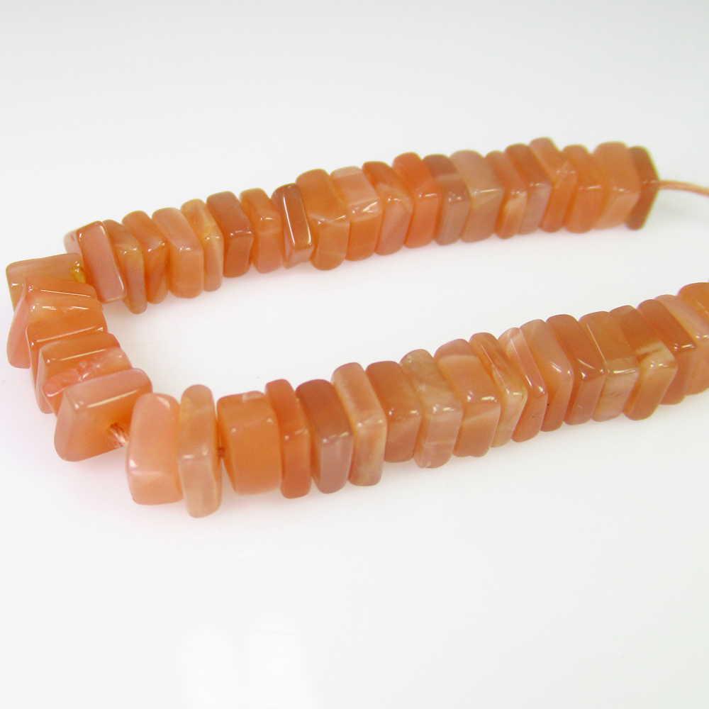 23.66 Ct Genuine 50 Drilled Orange Moonstone Square: No Reserve! Title: 23.66 Ct Genuine 50 Drilled Orange Moonstone Square Beads Stone Clarity: Semi-Transparent Loose Gemstone: Natural Moonstone Beads Carat Weights: 23.66 Size/Dimensions: 4.70 - 5.20 m