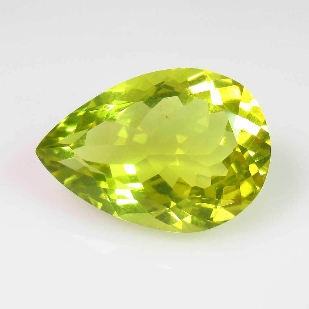 9.63 Ct Genuine Lemon Quartz Pear Cut (1 of 2)